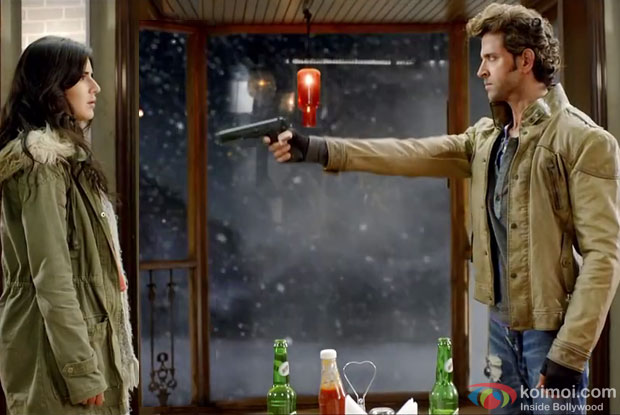 Katrina Kaif and Hrithik Roshan in a still from movie ' Bang Bang' Katrina Kaif and Hrithik Roshan in a still from movie ' Bang Bang'