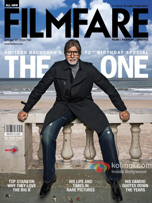 Amitabh Bachchan on Filmfare cover