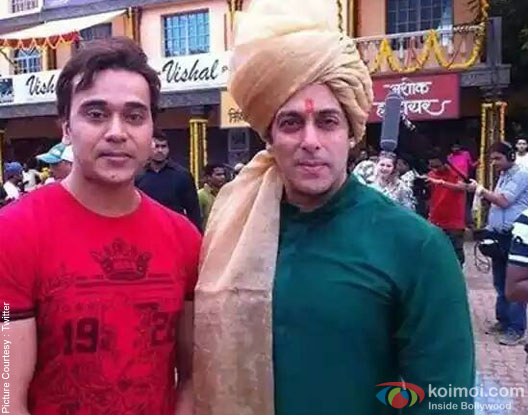 Salman Khan on the sets of 'Prem Ratan Dhan Payo'