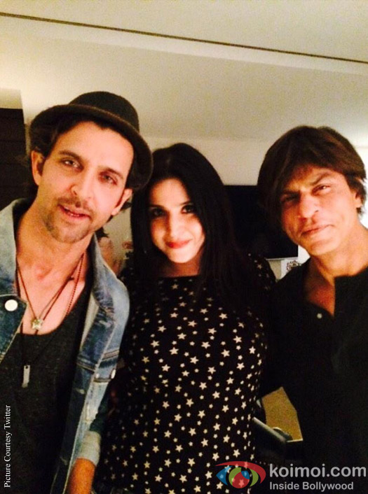 Hrithik Roshan and Shah Rukh Khan during the Gauri Khan's Birthday Bash Hrithik Roshan and Shah Rukh Khan during the Gauri Khan's Birthday Bash