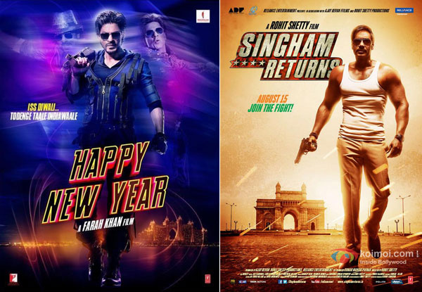 Happy New Year and Singham Returns' Posters