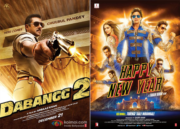 'Dabangg 2' and 'Happy New Year' Movie Posters
