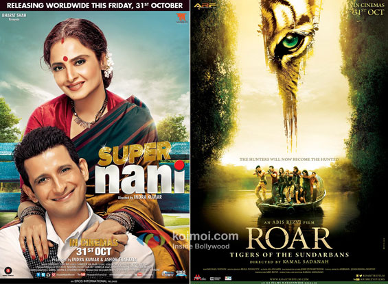 'Super Nani' and 'Roar' Movie Posters