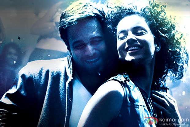 Emraan Hashmi and Kangana Ranaut in a still from movie 'Ungli'