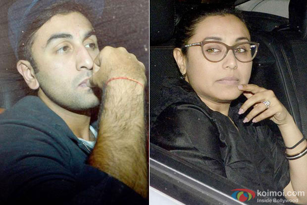 Ranbir Kapoor and Rani Mukerji Spotted Late Ravi Chopra's Residence