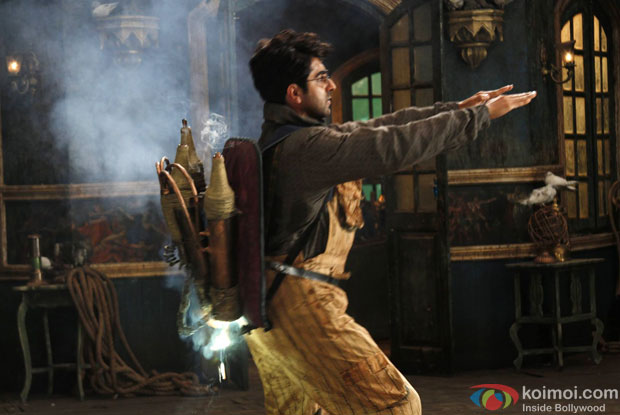Ayushmann Khurrana in a still from movie 'Hawaizaada'