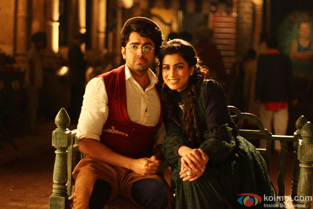 Ayushmann Khurrana and Pallavi Sharda in a still from movie 'Hawaizaada'