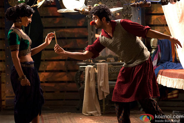 Pallavi Sharda and Ayushmann Khurrana in a still from movie 'Hawaizaada'