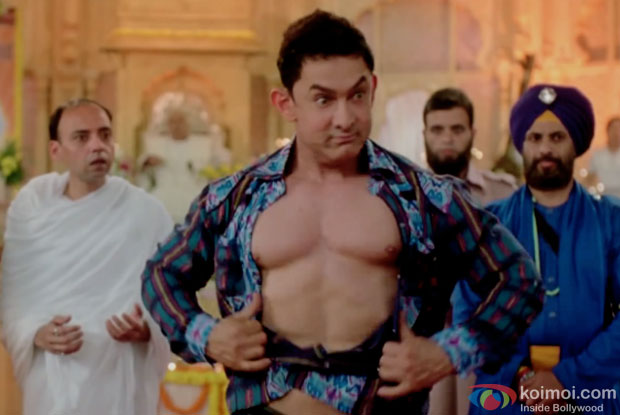 Aamir Khan in a still from movie 'PK' Aamir Khan in a still from movie 'PK'
