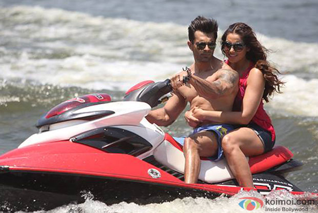 Karan Singh Grover and Bipasha Basu in a still from movie 'Alone'