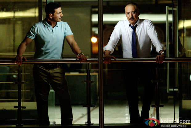 Akshay Kumar and Danny Denzongpa in a still from movie 'Baby'