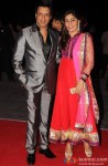 Madhur Bhandarkar and Renu Namboodiri during the Kush Sinha's wedding reception