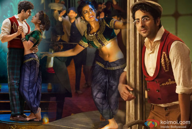 Ayushmann Khurrana and Pallavi Sharda in a still from movie 'Hawaizaada'