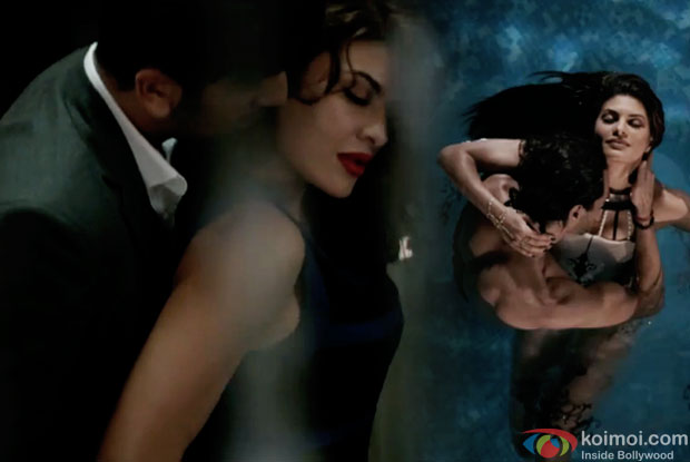 Ranbir Kapoor, Jacqueline Fernandez and Arjun Rampal in a still from movie 'Roy'
