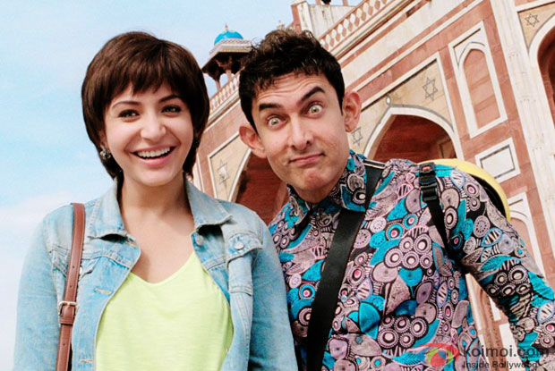 Anushka Sharma and Aamir Khan in a still from movie 'PK'