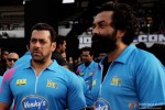 Salman Khan and Bobby Deol at a Celebrity Cricket League match