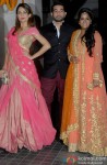 Amrita Arora, Shakeel Ladak and Arpita Khan during the Soha Ali Khan - Kunal Khemmu's Wedding Party & Reception