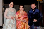 Kareena Kapoor Khan, Sharmila Tagore and Saif Ali Khan during the Soha Ali Khan - Kunal Khemmu's Wedding Party & Reception
