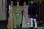 Karisma Kapoor, Babita Kapoor, Kareena Kapoor Khan and Saif Ali Khan during the Soha Ali Khan - Kunal Khemmu's Wedding Party & Reception