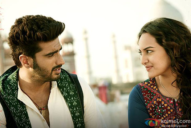 Arjun Kapoor and Sonakshi Sinha in a still from movie 'Tevar' Arjun Kapoor and Sonakshi Sinha in a still from movie 'Tevar'