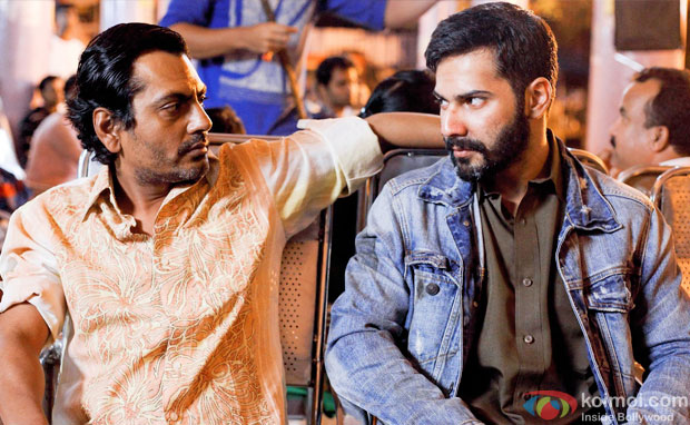 Nawazuddin Siddiqui and Varun Dhawan in a still from movie 'Badlapur'
