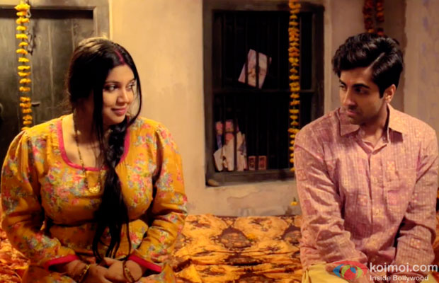 Bhumi Pednekar and Ayushmann Khurrana in a still from movie 'Dum Laga Ke Haisha'