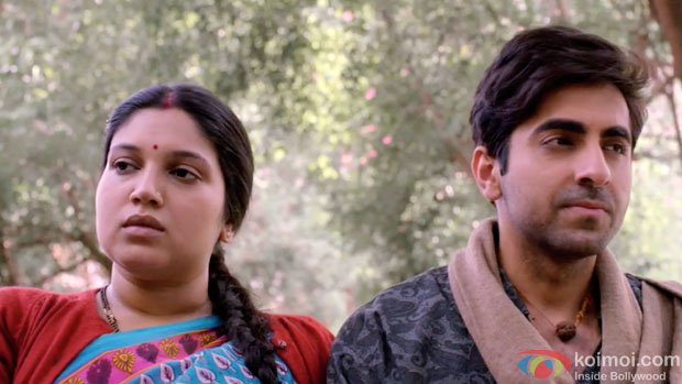 Bhumi Pednekar and Ayushmann Khurrana in a still from movie 'Dum Laga Ke Haisha' Bhumi Pednekar and Ayushmann Khurrana in a still from movie 'Dum Laga Ke Haisha'