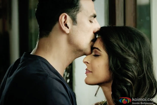 Akshay Kumar and Madhurima Tuli in a still from movie 'Baby'