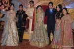 Divya Khosla Kumar, Bhushan Kumar, Khushali and Sudeshi Kumar during the Hitesh Rahlan and Tulsi Kumar’s Sangeet Ceremony