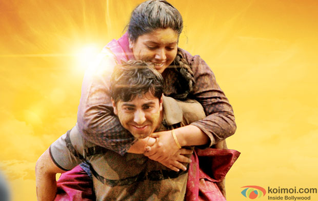 Ayushmann Khurrana and Bhumi Pednekar in a still from movie 'Dum Laga Ke Haisha'
