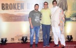 Aamir Khan, Vidhu Vinod Chopra and Amitabh Bachchan during the traier launch of 'Broken Horses' Pic 4
