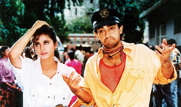 Urmila Matondkar and Aamir Khan in a still from movie 'Rangeela (1995)'