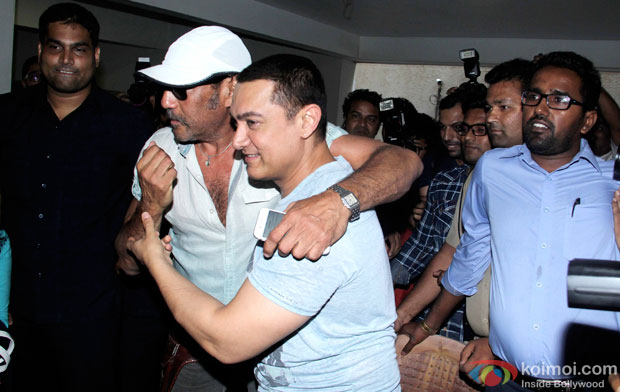 Aamir Khan Celebrates His Birthday With Jackie Shroff And  Media In Advance