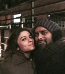 Alia Bhatt and Bosco on the sets of Shaandaar