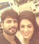 Shahid Kapoor and Anjana on the sets of Shaandaar