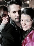 Alia Bhatt and Shahid Kapoor with a fan on the sets of Shaandaar