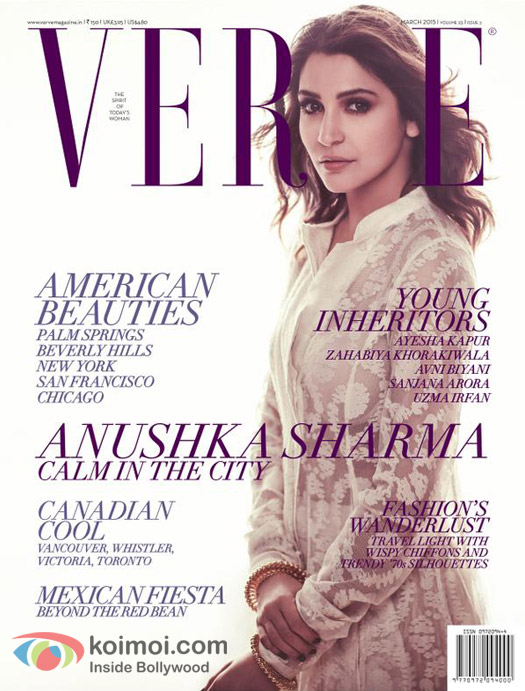 Anushka Sharma on the VERVE magazine Cover