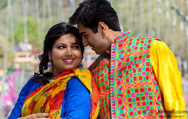 Bhumi Pednekar and Ayushmann Khurrana in a still from movie 'Dum Laga Ke Haisha'