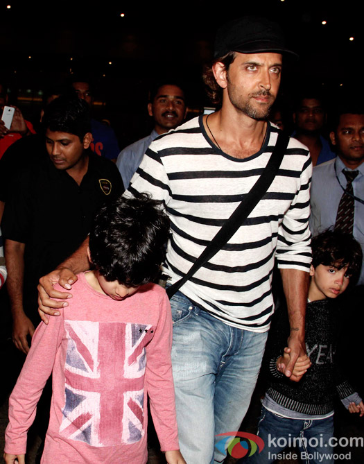 Hrithik Roshan & Kids Return From Their Maldives Trip