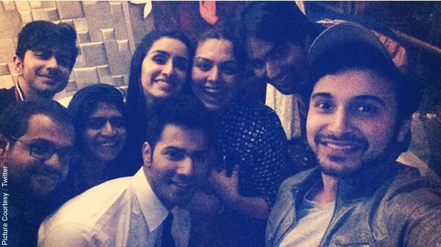 Varund Dhawan celebrating Shraddha Kapoor's Birthday along with crews  of ABCD 2