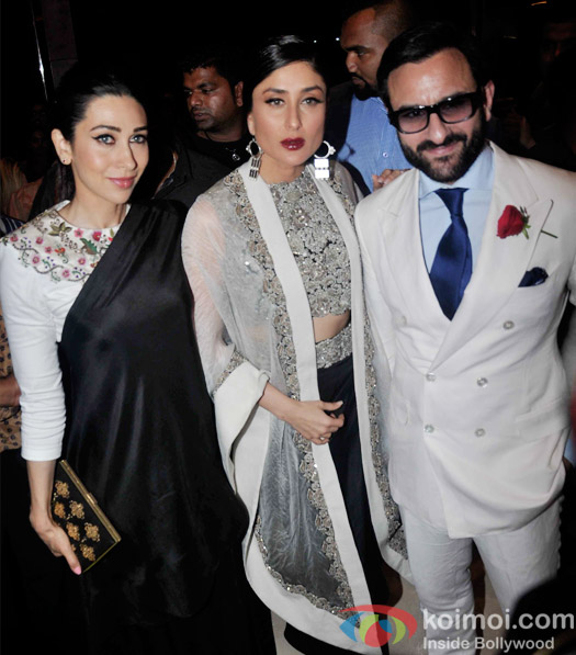 Karisma Kapoor, Kareena Kapoor Khan and Saif Ali Khan At LFW 2015 Day 5