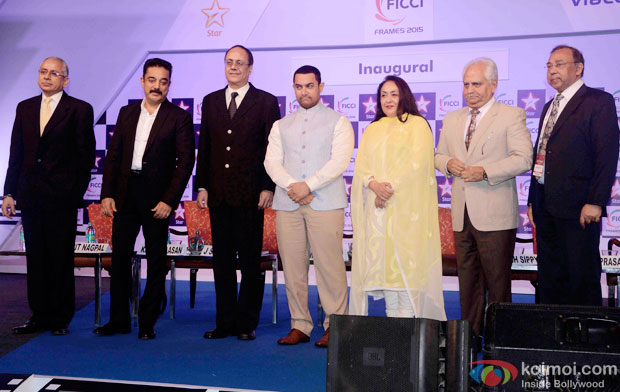 Kamal Haasan and Aamir Khan  At FICCI Frames 2015