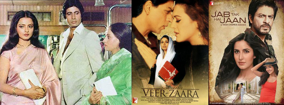 Kabhi Kabhie, Veer Zaara and Jab Tak Hai Jaan Movie Posters
