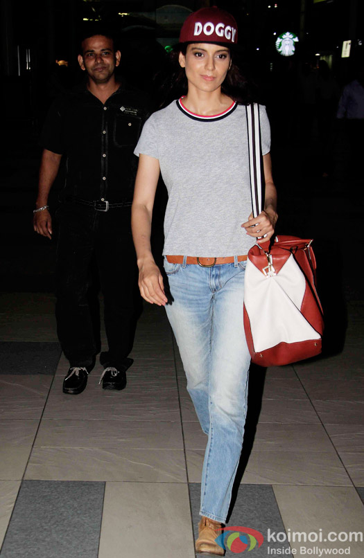 Kangana Ranaut Snapped At Domestic Airport