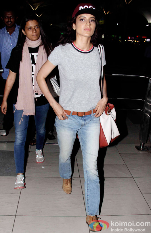 Kangana Ranaut Snapped At Domestic Airport