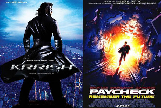 Krrish (2006) and Paycheck (2003) Movie Poster