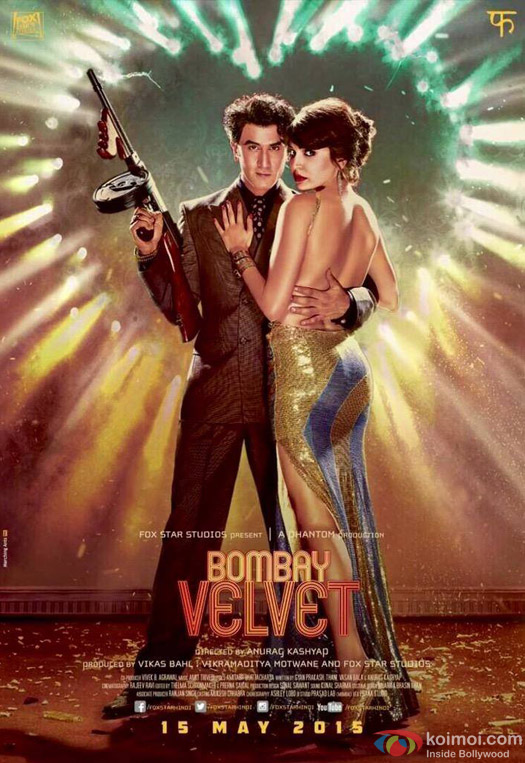 Ranbir Kapoor and Anushka Sharma in a 'Bombay Velvet' Movie Poster