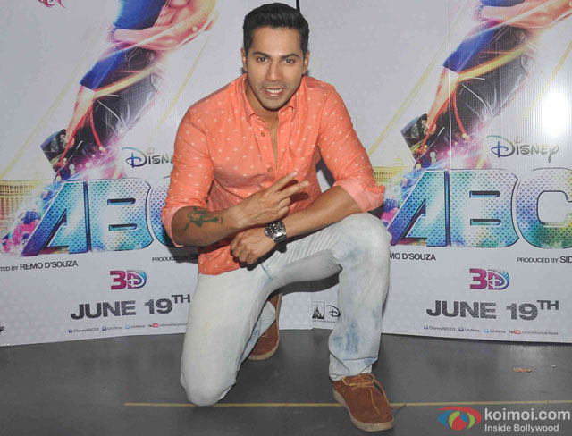 Varun Dhawan during the promotion of movie 'ABCD - Any Body Can Dance 2'