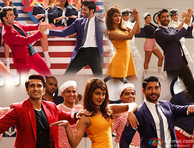 Ranveer Singh, Priyanka Chopra and Farhan Akhtar in a 'Dil Dhadakne Do Title Song' still from movie 'Dil Dhadakne Do'