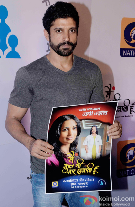 Farhan Akhtar at the launch of tele series 'Main Kuch Bhi Kar Sakti Hoon'